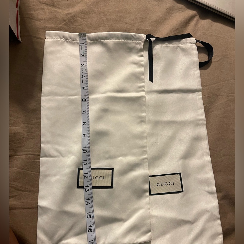 Set of two silk Gucci dust bags